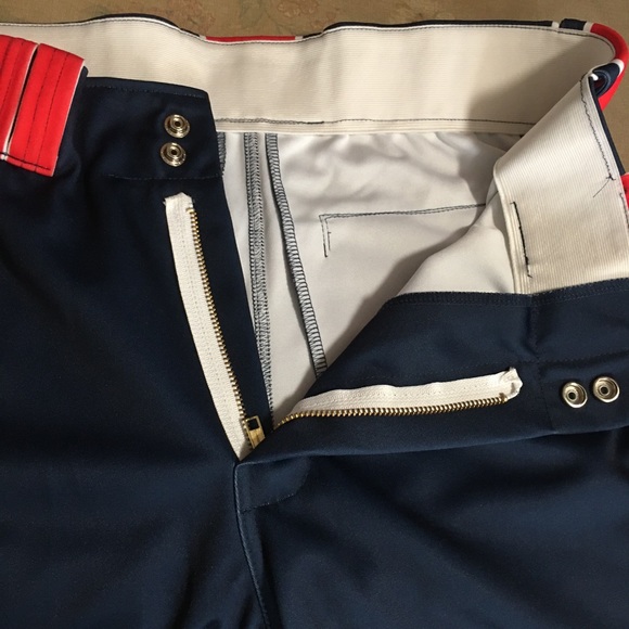 Thistle Seymour Moose RED WHITE & BLUE elastic waist golf sportswear lounge pant - Picture 5 of 9